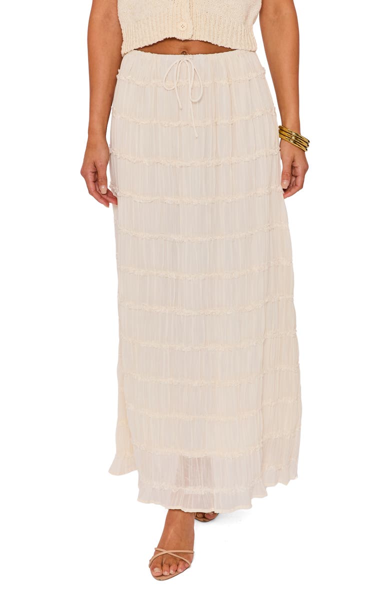 VICI Collection Haven Tiered Maxi Skirt, Main, color, Cream