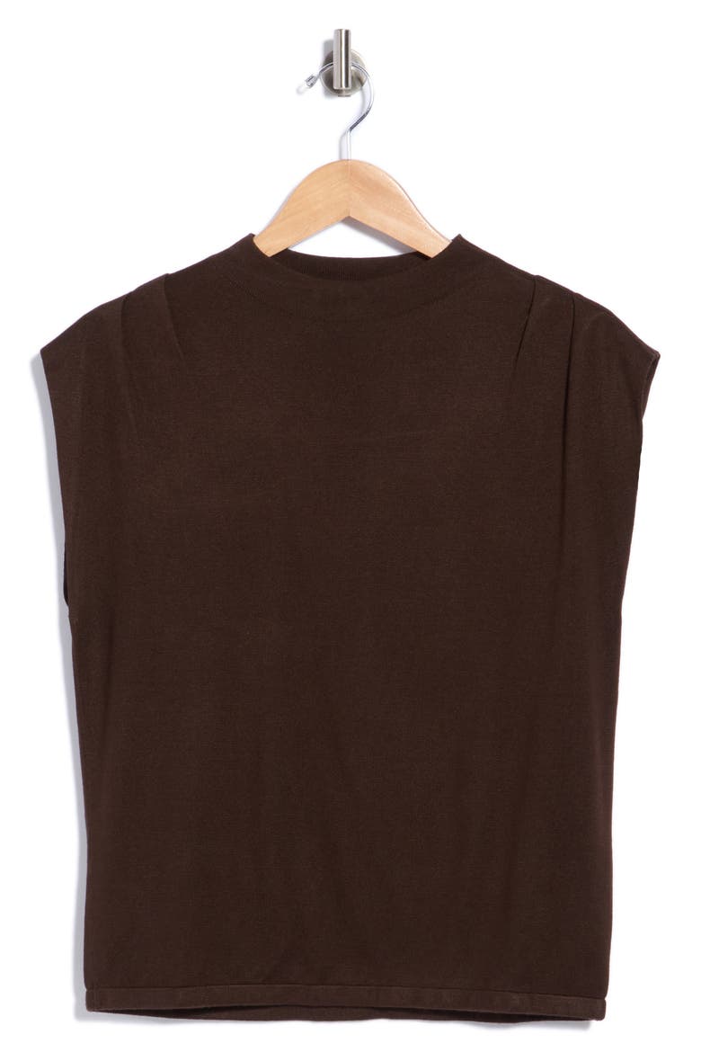 Pintuck Shell Sweater, Main, color, ESPRESSO