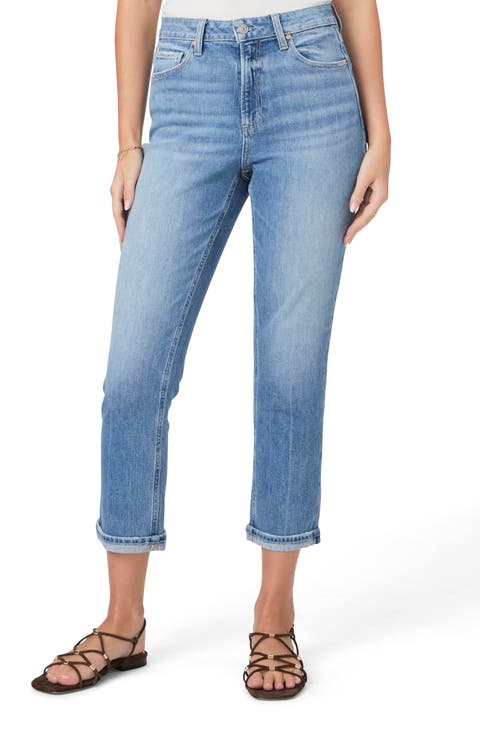 Brigitte Cuffed High Waist Crop Jeans (Viva)