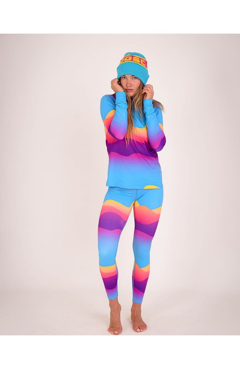 OOSC Mambo Sunset Women's Base Layer Leggings, Alternate, color, Multi-Colour