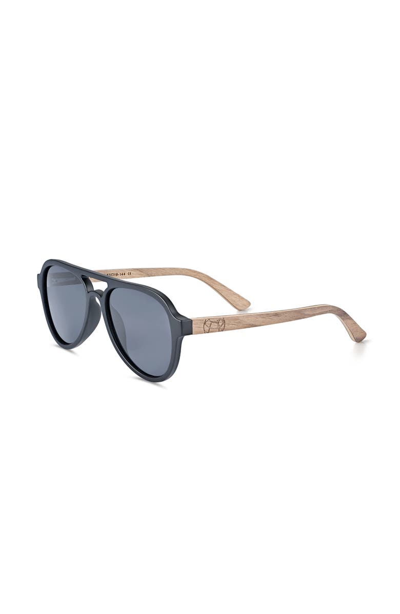 EARTH WOOD Mazatlan Polarized Sunglasses, Main, color, Walnut/Grey