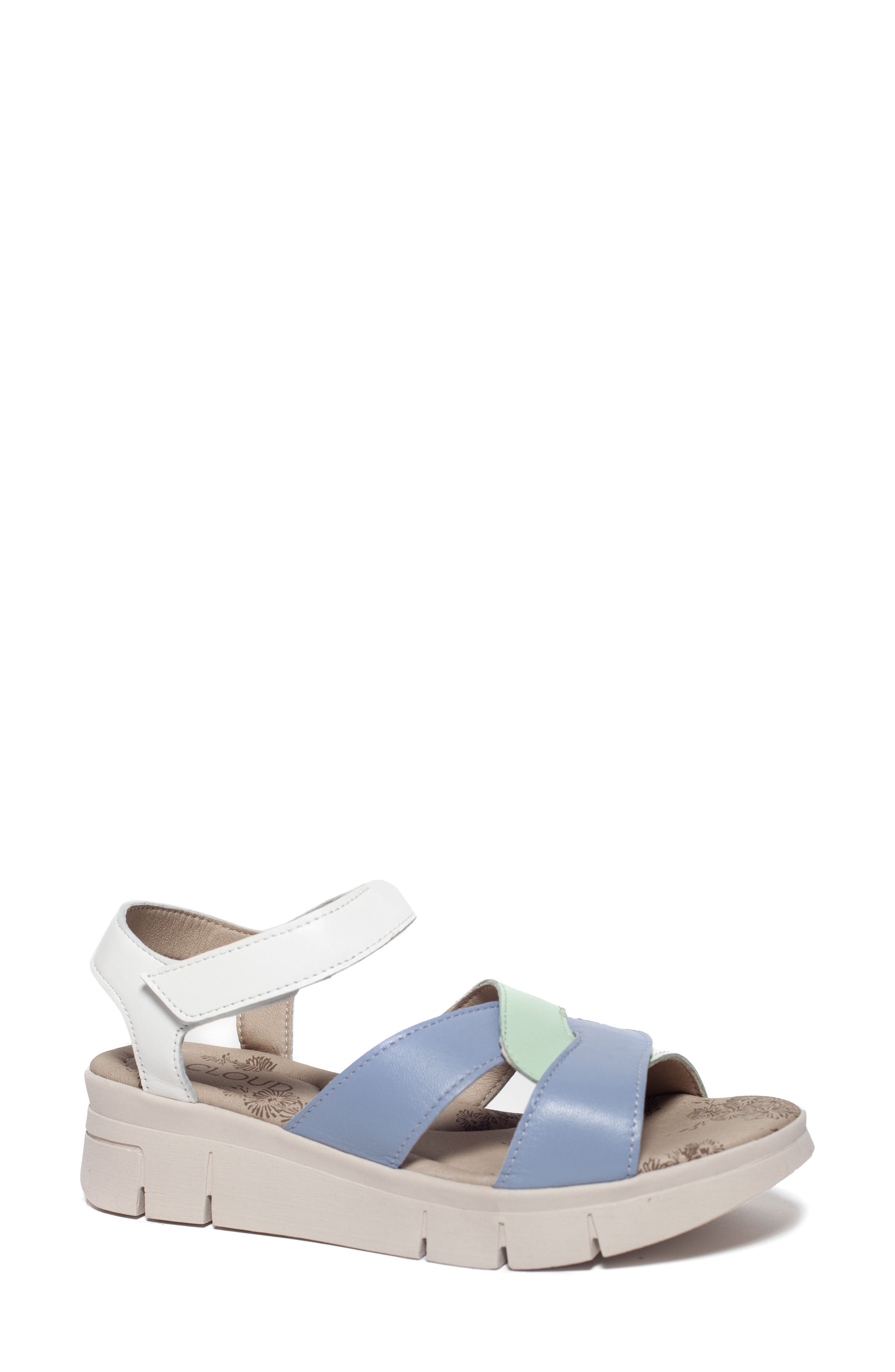 CLOUD Ivey Peep Toe Sandal, Main, color, 