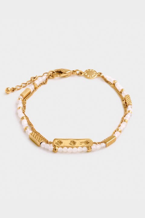 Birthstone Bracelet 'April' in Rock Crystal