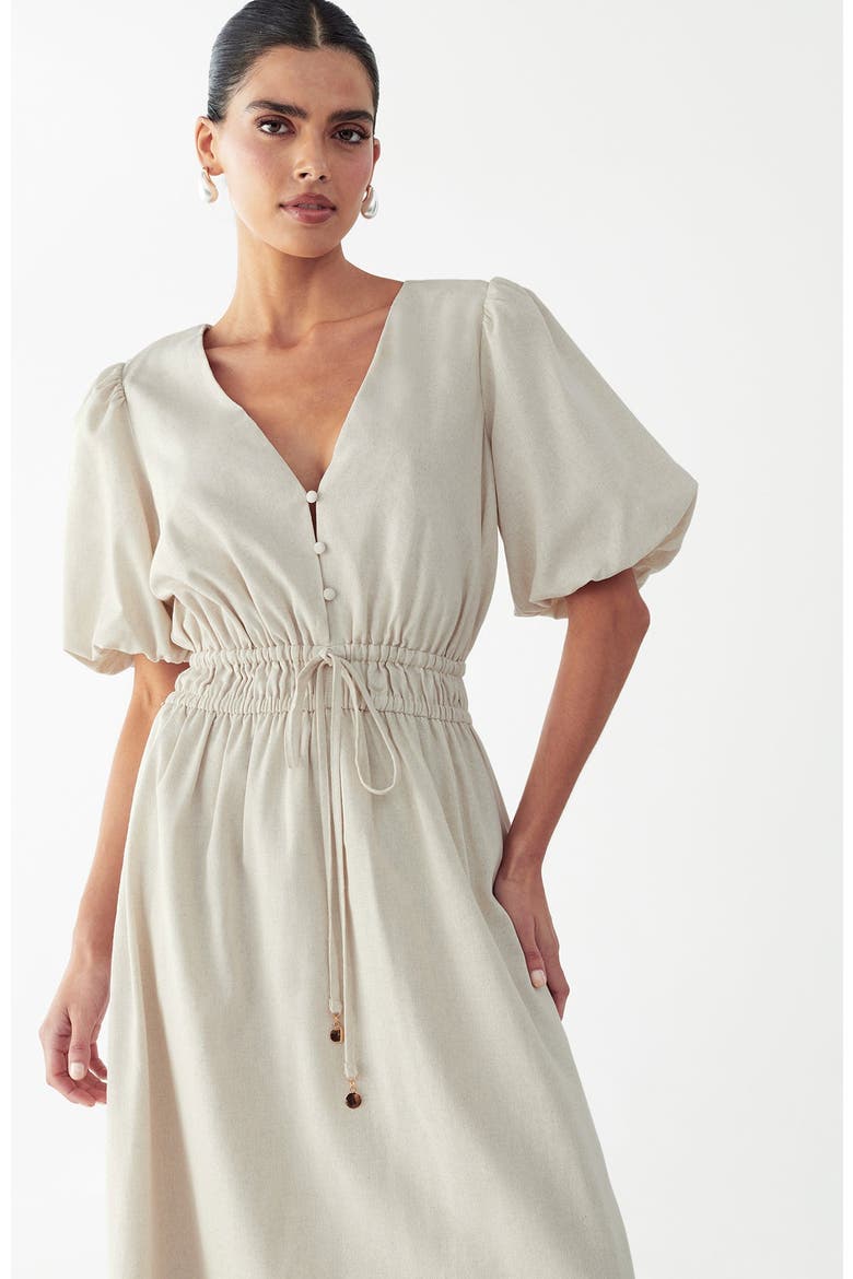 Rowley Midi Dress, Alternate, color, Natural