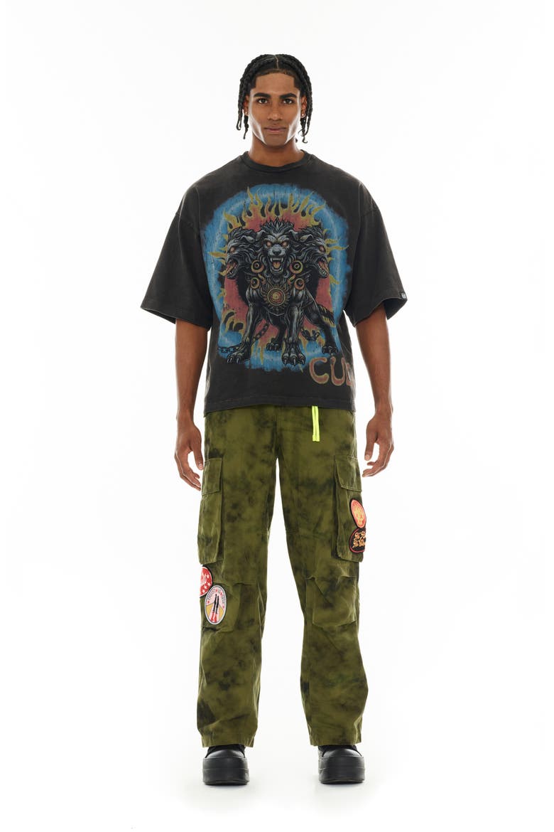 May the Bridges I Burn Oversize Graphic T-Shirt, Alternate, color, VINTAGE CHARCOAL