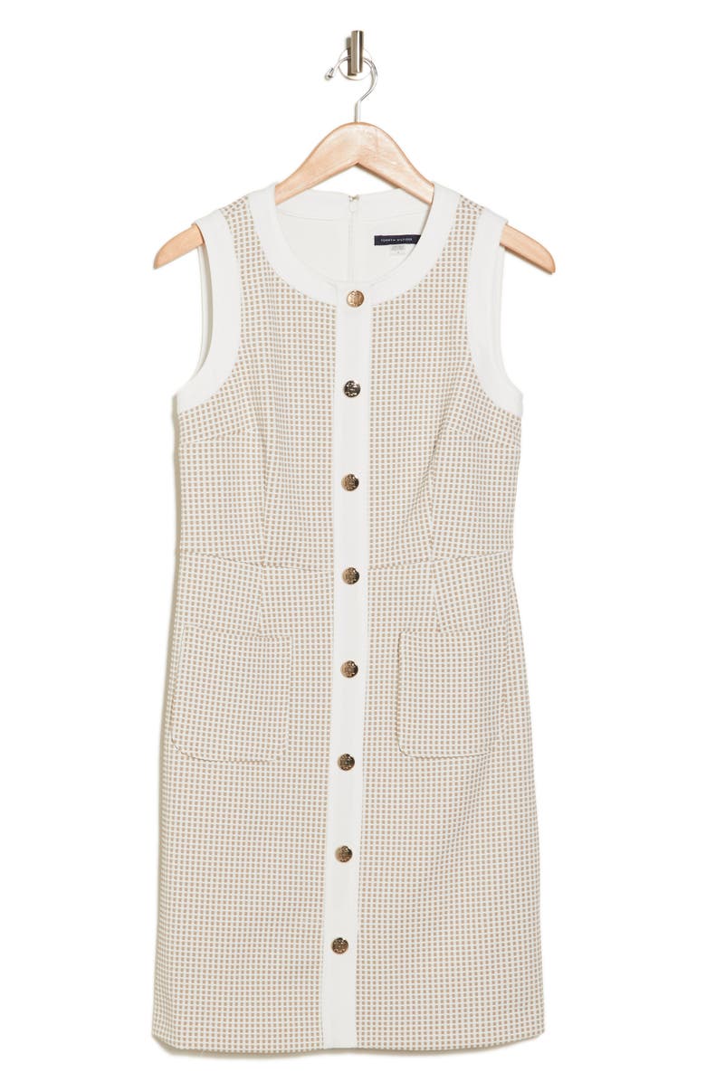 Tommy Hilfiger Grid Textured Sheath Dress, Main, color, 
