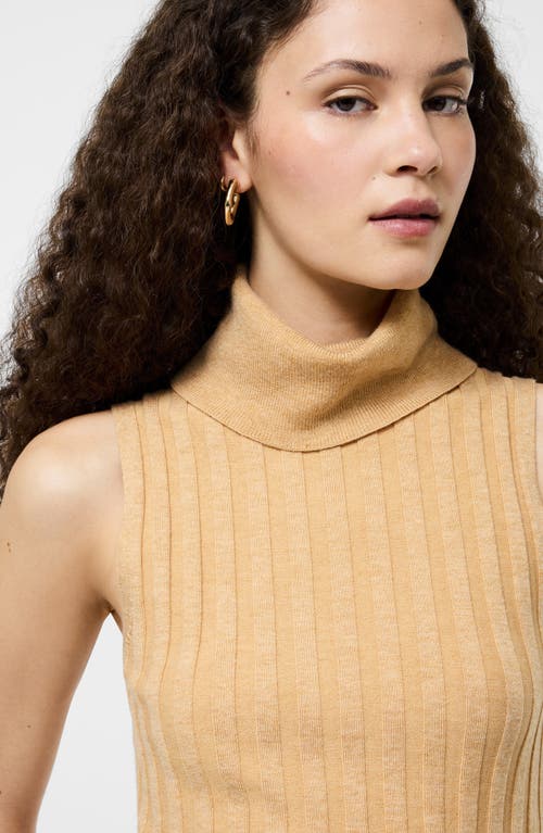 French Connection Padma Fine Knit Turtleneck Tank Top In Neutral