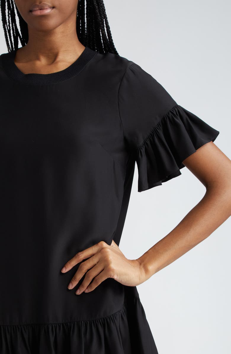 Cinq à Sept Leilah Silk Swing Dress, Alternate, color, Black