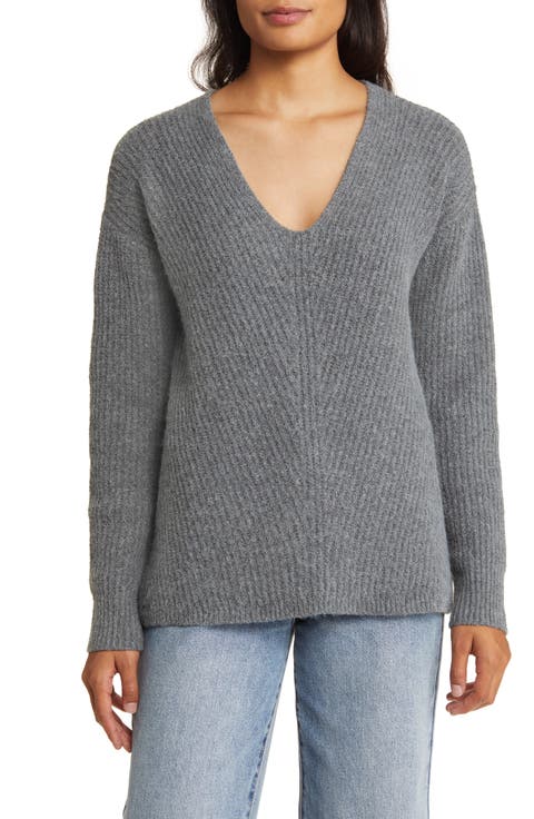 Directional V-Neck Sweater