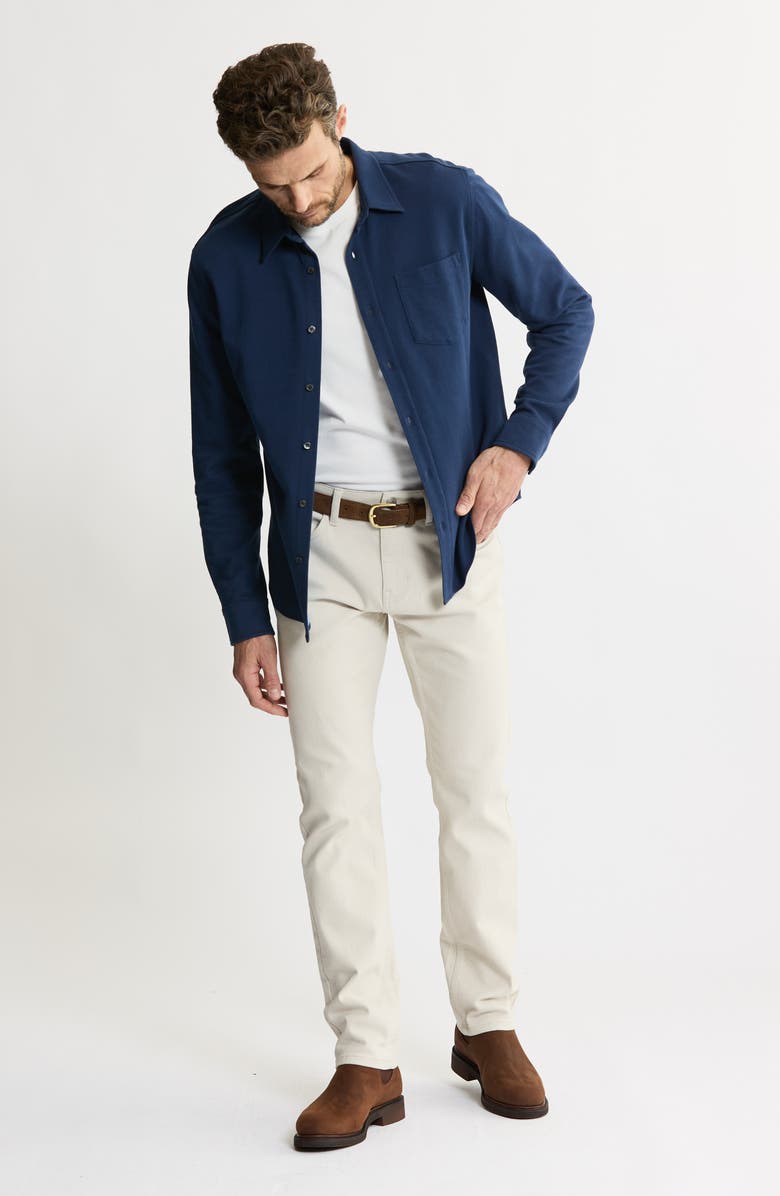 JACHS Stretch Pima Cotton Button-Up Shirt, Alternate, color, Navy