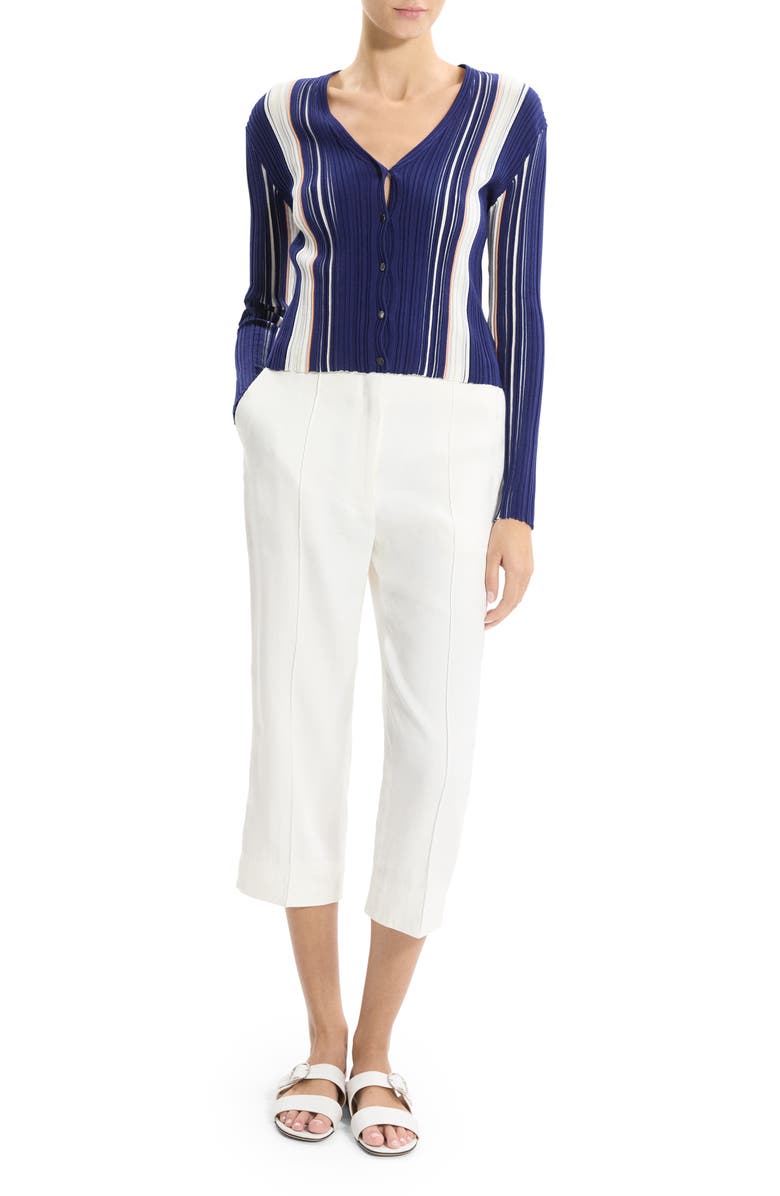 Theory Berk Rib Cardigan, Alternate, color, Navy Multi