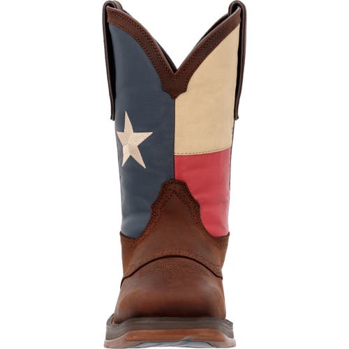 Durango Texas Flag Steel Toe Work Boot In Brown