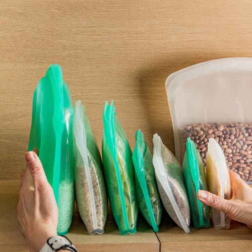 Cuisipro Pack-it Silicone Reusable Storage Bag, 800ml/27oz In Transparent