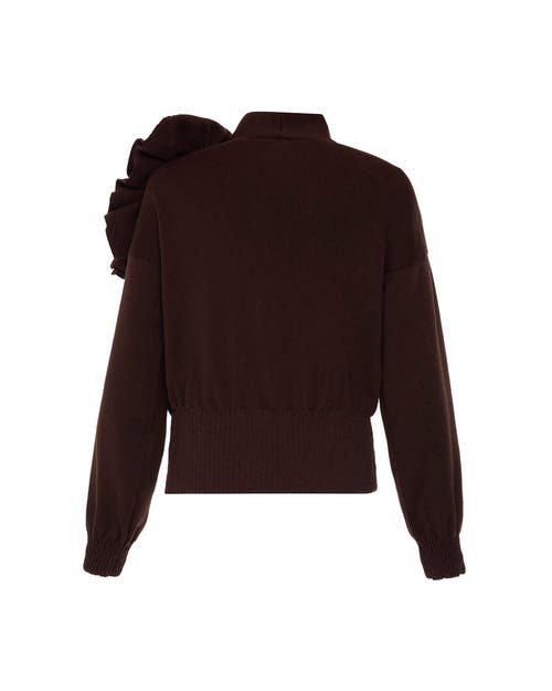 Theo The Label Nomia Short Sleeve Polo Tee In Brown