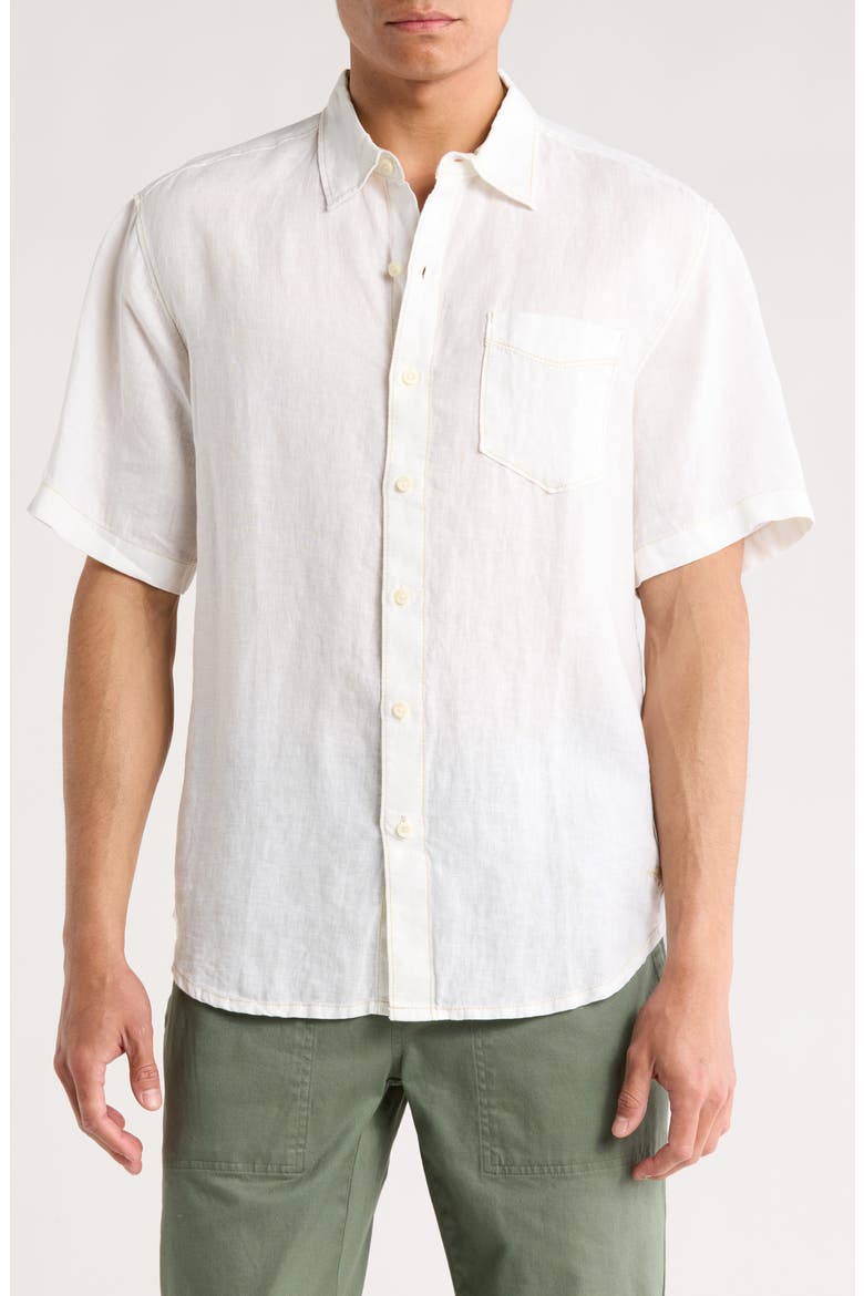 Party Breezer Short Sleeve Woven Shirt, Main, color, WHITE