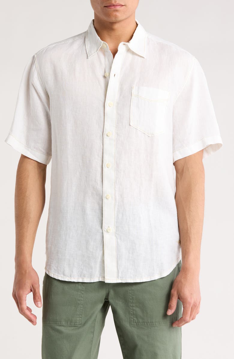 Tommy Bahama Party Breezer Short Sleeve Woven Shirt, Main, color, White
