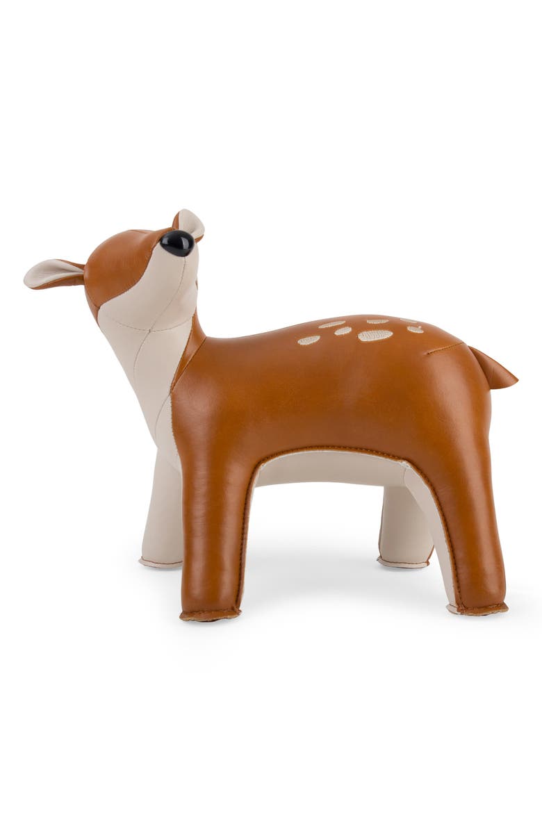 Zuny Deer Luke Faux Leather Bookend, Alternate, color, Tan Wheat