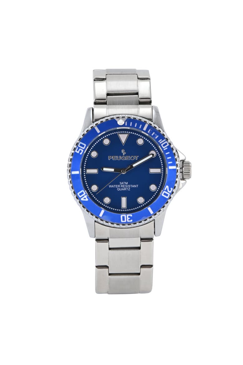 Sport Bezel Big Face Bracelet Watch - 40MM, Main, color, Blue