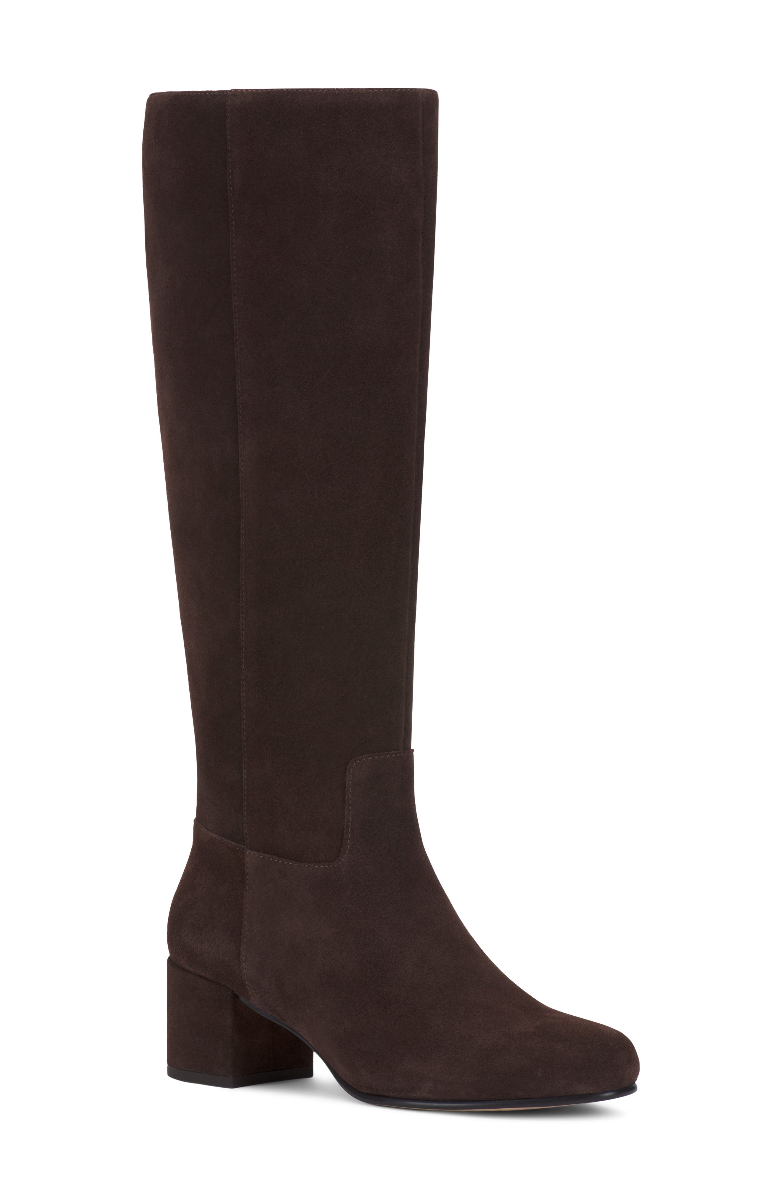 Pazzla Leather Knee High Boot, Main, color, BROWNIE