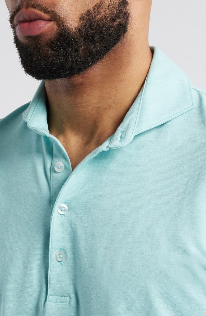 johnnie-O Idris Top Shelf Heathered Polo, Alternate, color, Green Grass