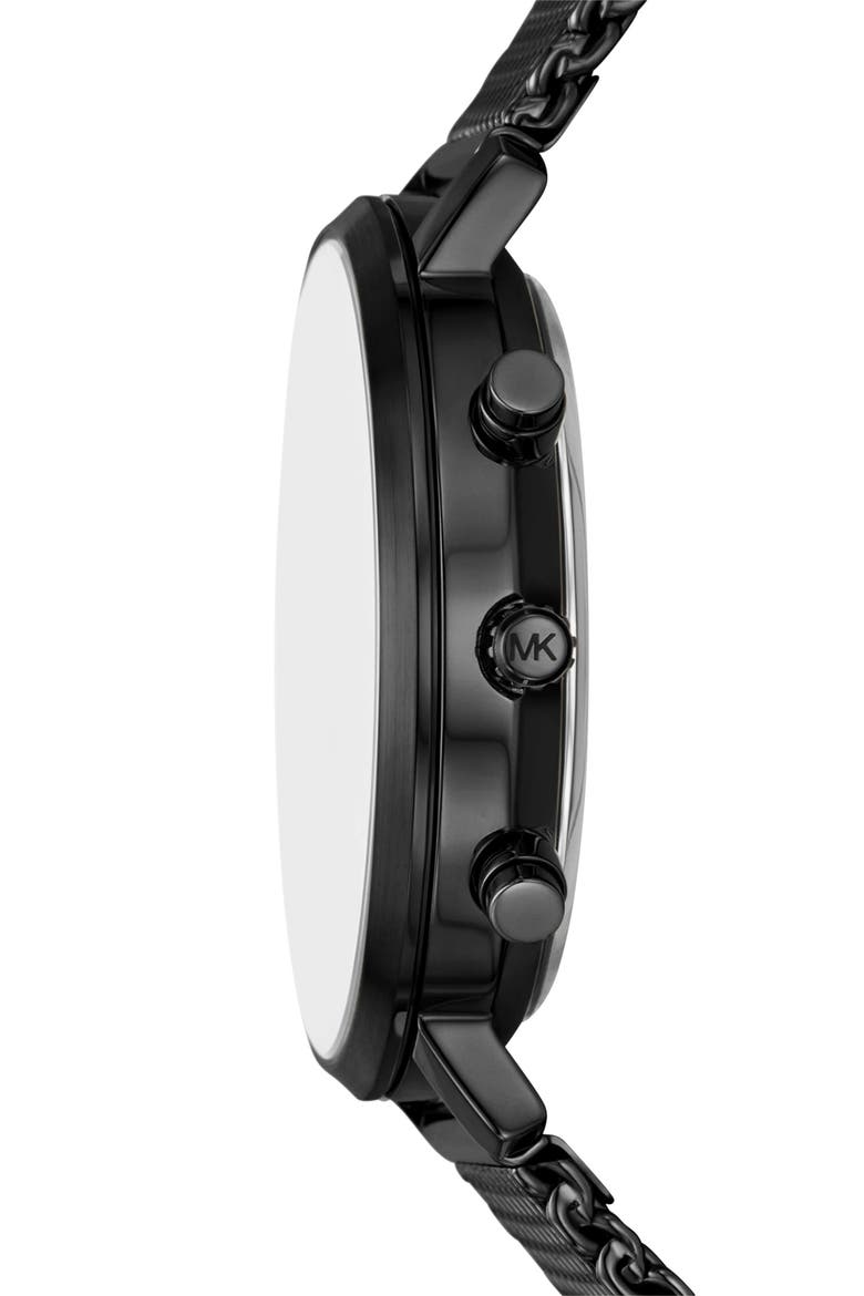 Blake Chronograph Mesh Strap Watch, 42mm, Alternate, color, BLACK