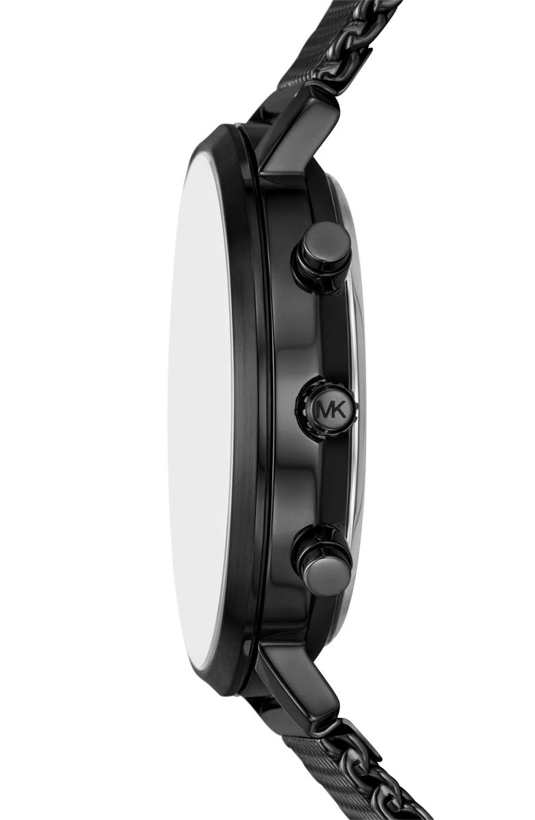 Michael Kors Blake Chronograph Mesh Strap Watch, 42mm, Alternate, color, Black