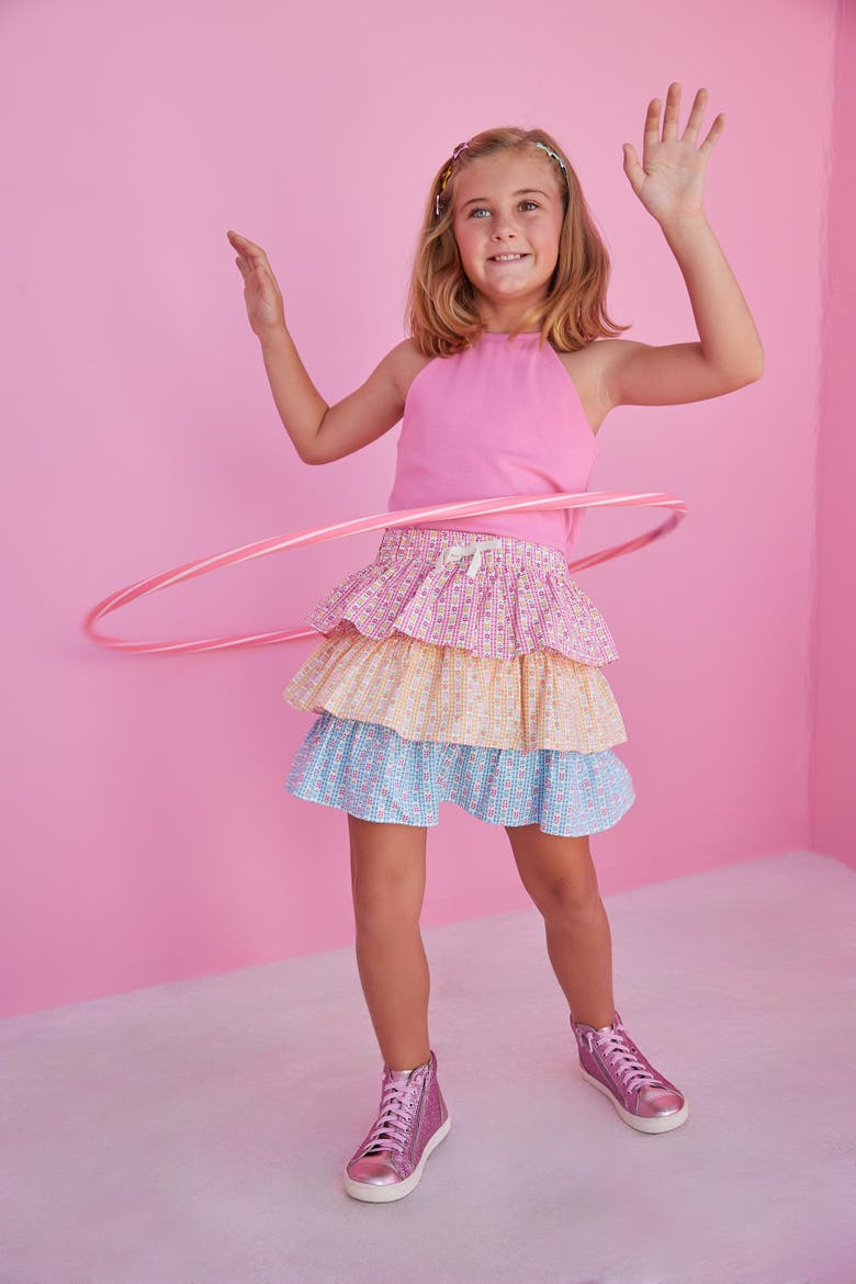Kids' Knit Halter Top, Alternate, color, Hot Pink