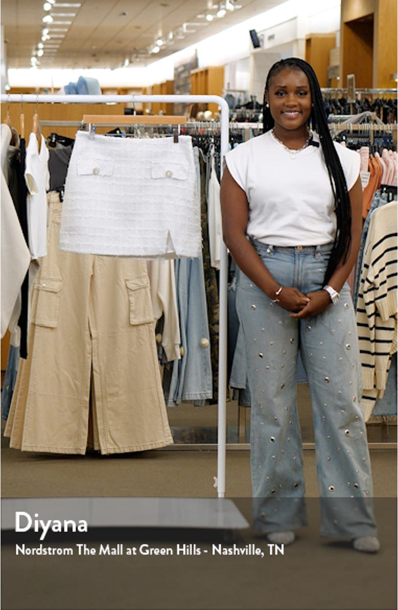 Patch Pocket Tweed Miniskirt, sales video thumbnail