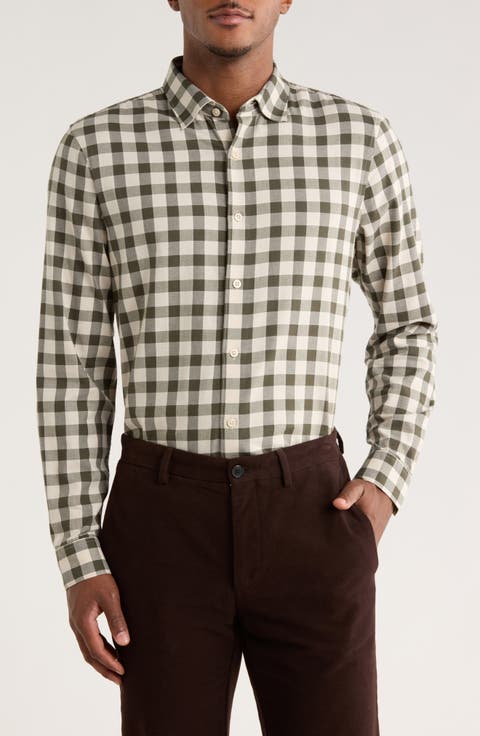 Flannel Button-Up Shirt