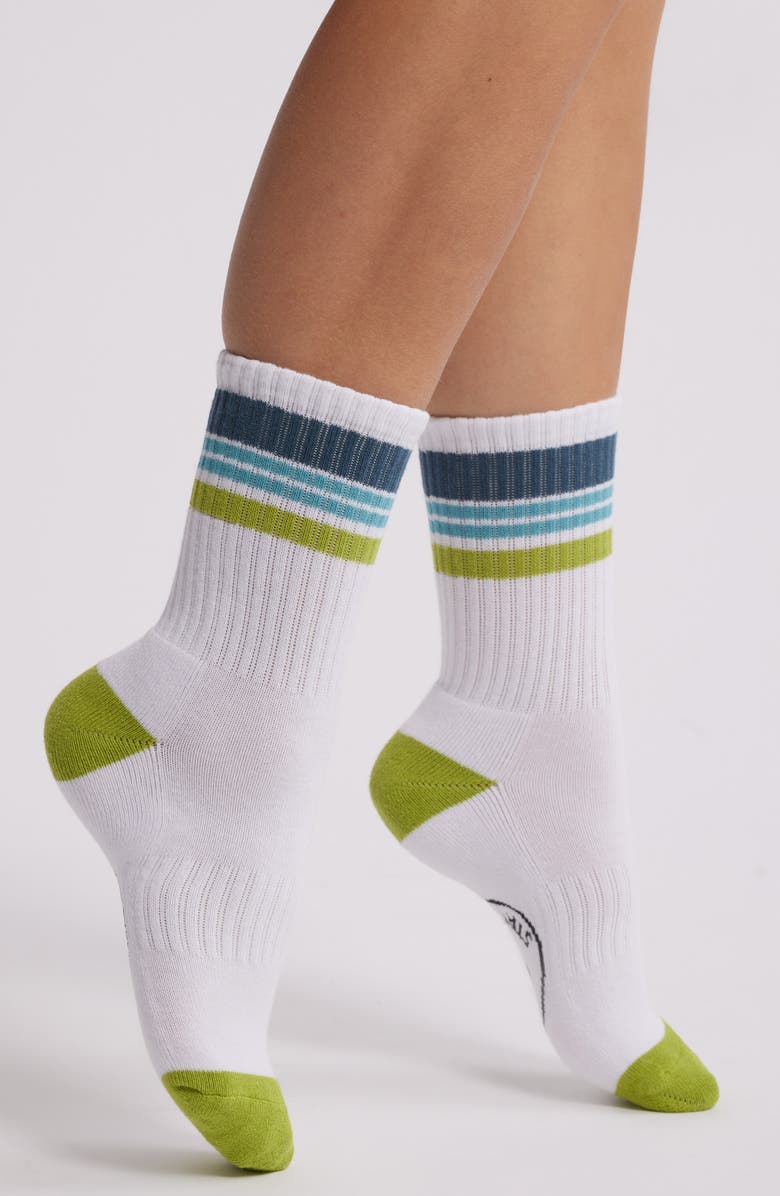 Friday Feelin’ Stay Salty Crew Socks, Main, color, White