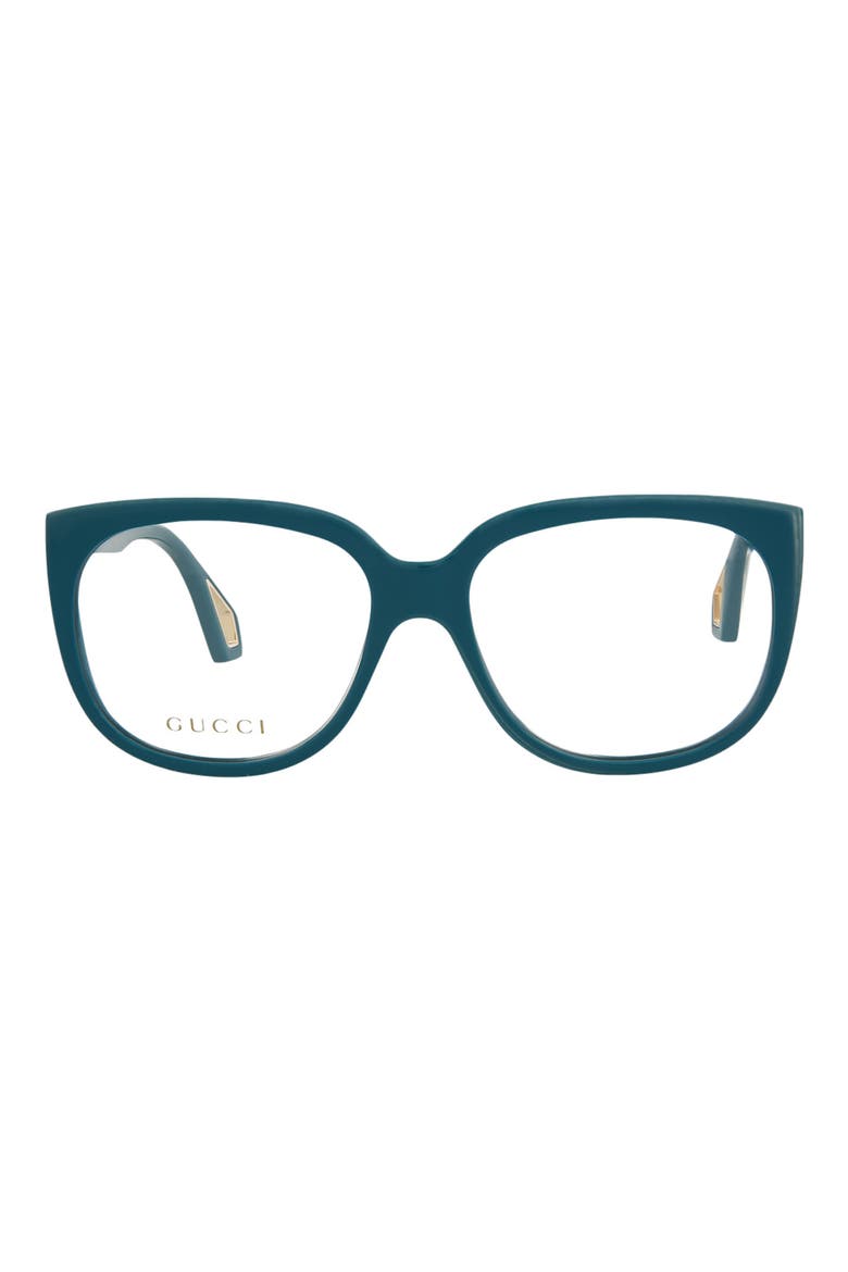 56mm Oversize Optical Frames, Main, color, BLUE BLUE TRANSPARENT