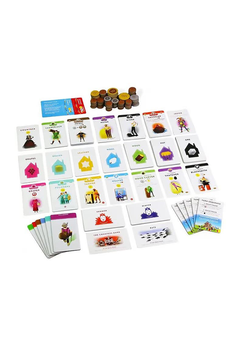 Sinister Fish Games Villagers Shifting Seasons Expansion A Card Drafting & Tableau Building Game 10+, Alternate, color, Multicolored