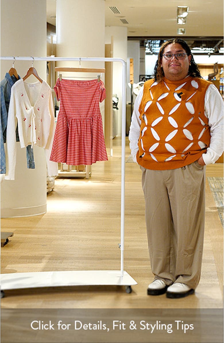 The Kat Off the Shoulder Gingham Minidress, sales video thumbnail