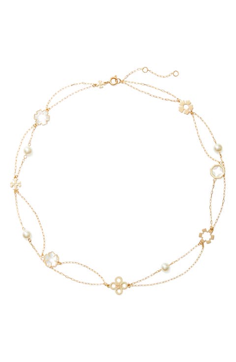Kira Clover Mother-of-Pearl Charm Layered Necklace