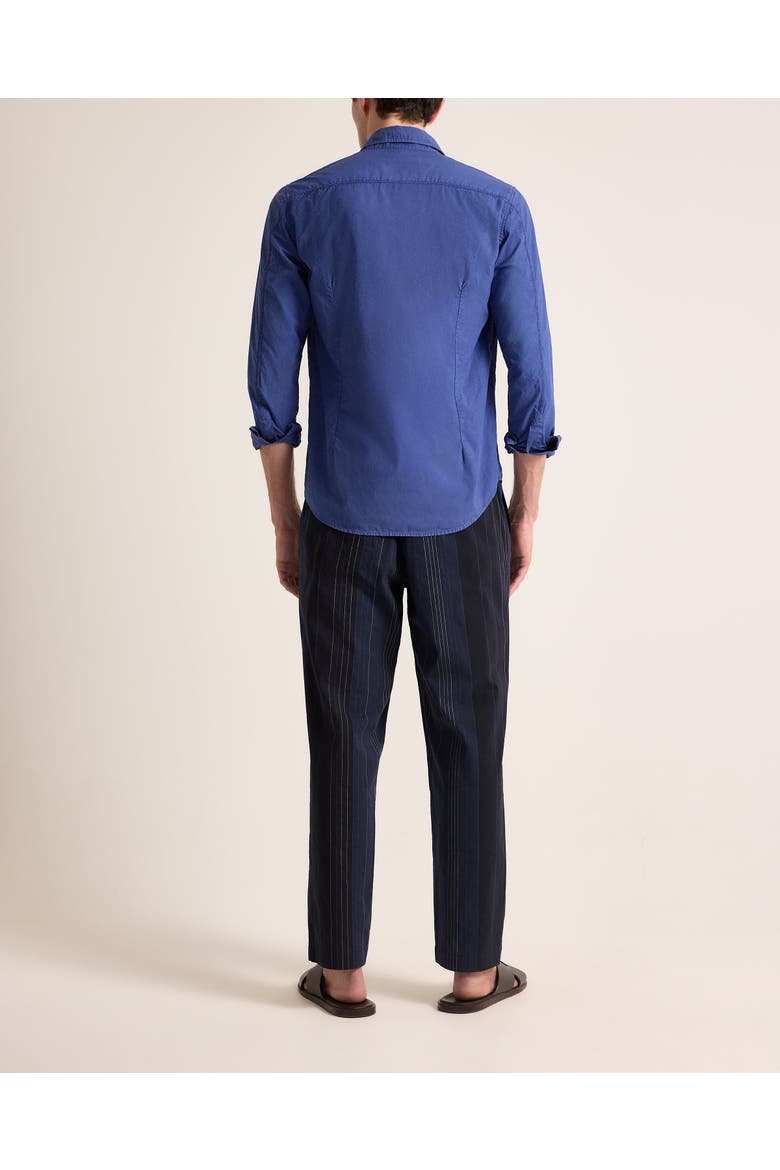 Giles Tailored Fit Garment Dye Poplin Shirt, Alternate, color, NIGHTFALL BLUE