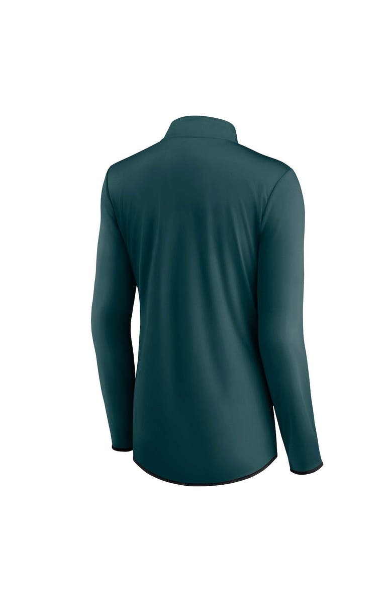 FANATICS Women's Fanatics Branded Midnight Green Philadelphia Eagles Plus Size Worth the Drive Quarter-Zip Top, Alternate, color, 