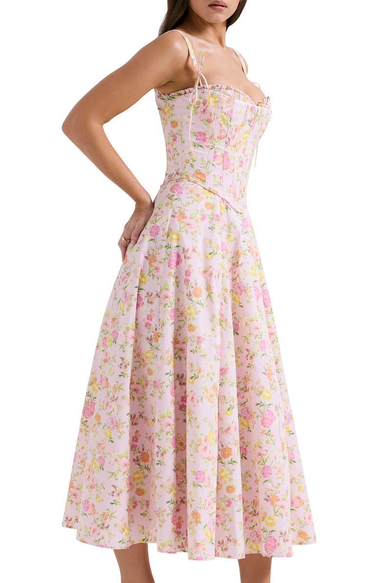 HOUSE OF CB Clarabelle Floral Print Sleeveless Maxi Dress, Alternate, color, Pink Floral Print