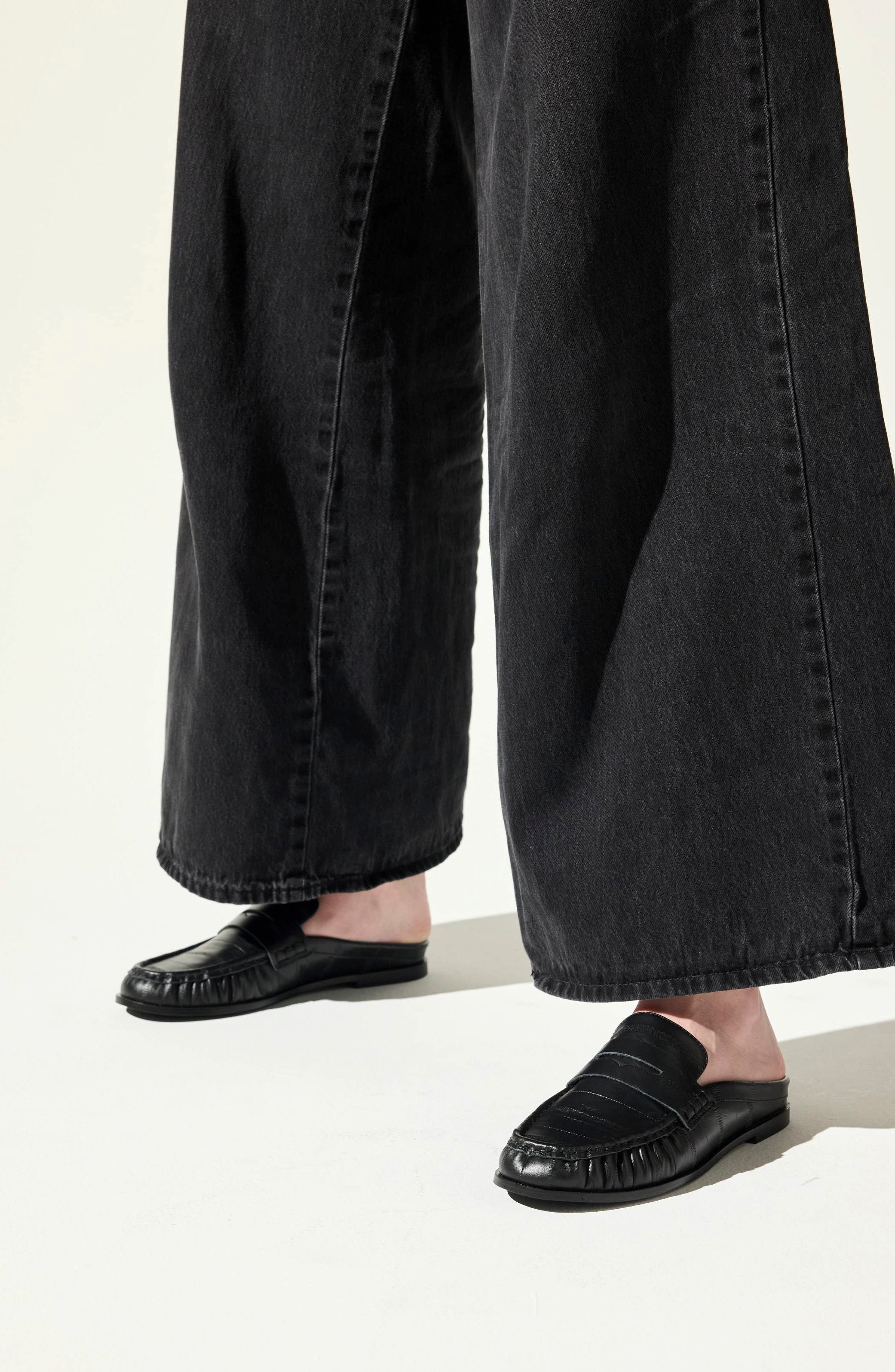 Camden Loafer Mule, Alternate, color, BLACK