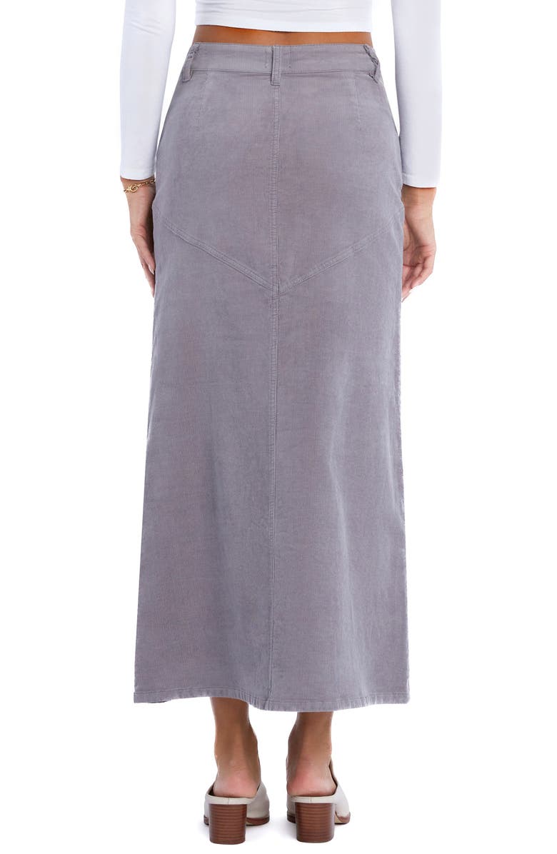 Wash Lab Denim Corduroy Maxi Skirt, Alternate, color, Soft Grey