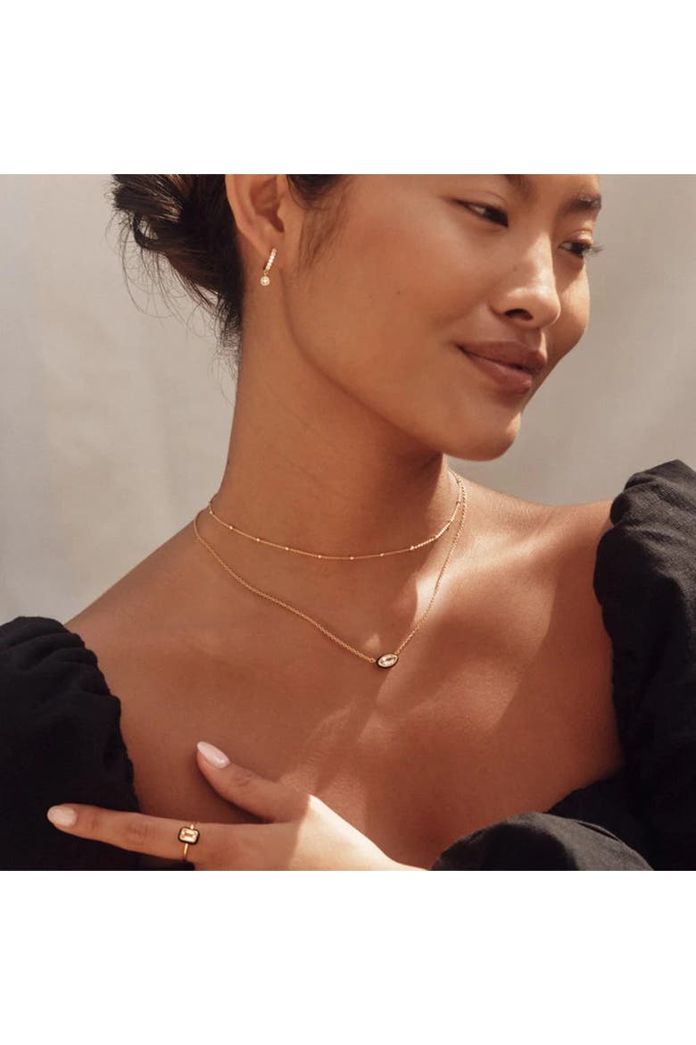 Gold Aurora Station Necklace, Alternate, color, Gold