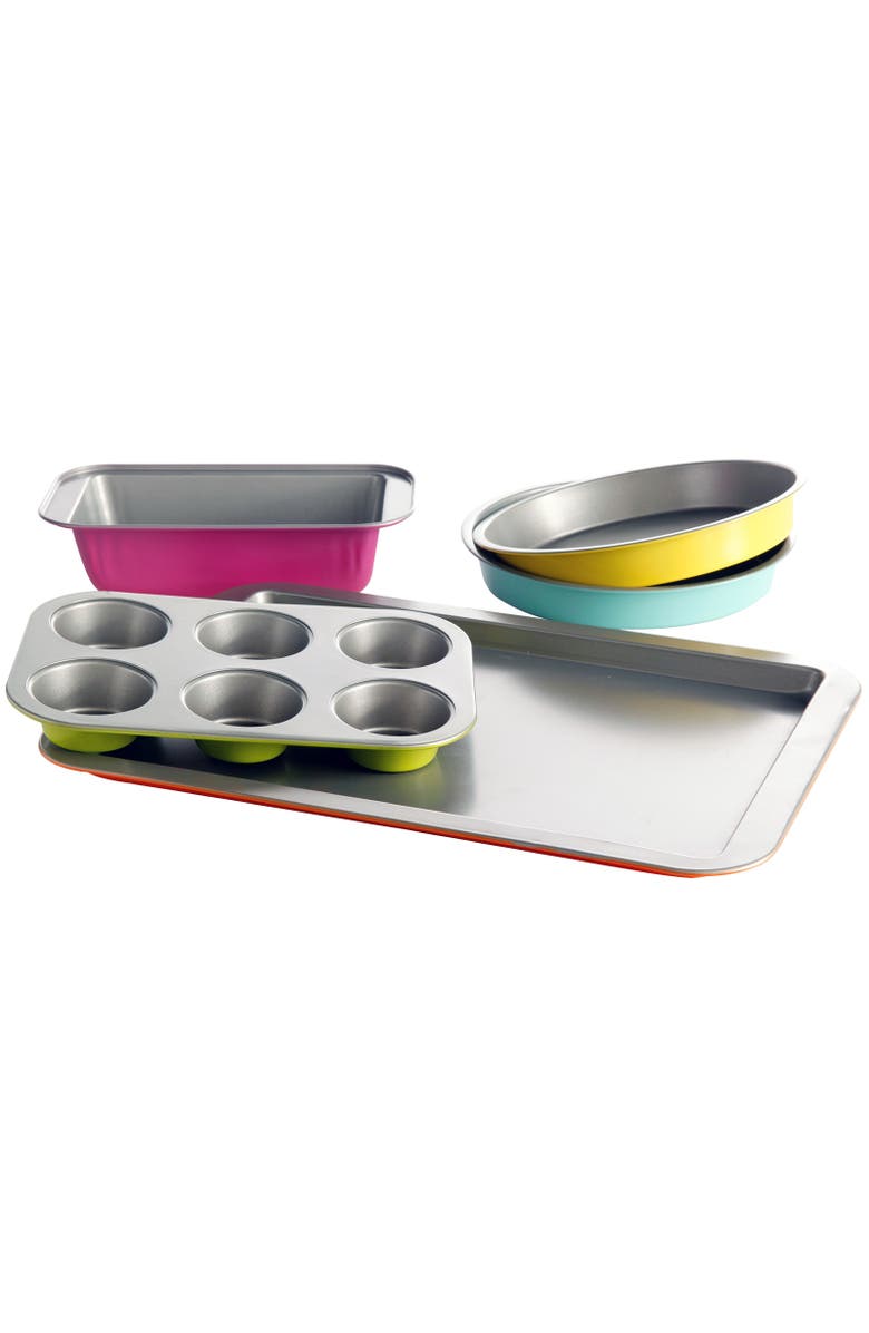 Gibson Color Splash Lyneham 5 pc Carbon Steel Bakeware Set, Alternate, color, Assorted