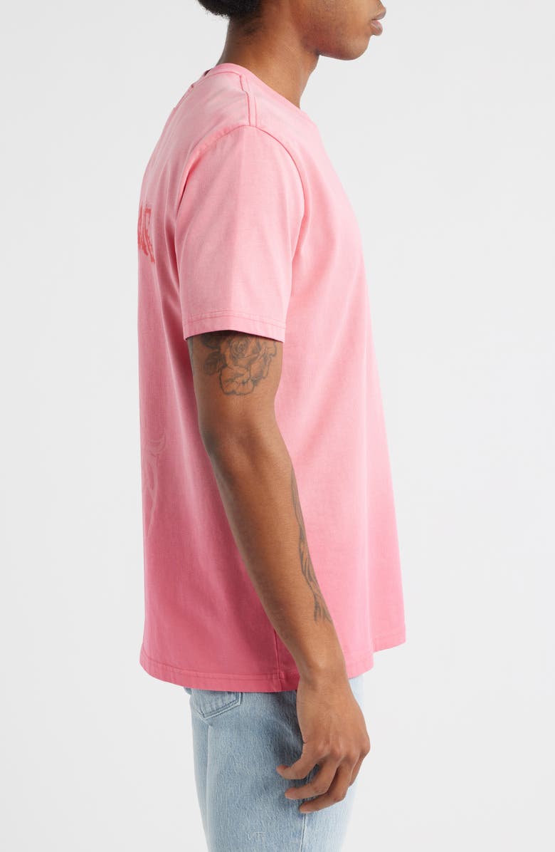 RtA Liam Pink Cyber Metal Logo Graphic T-Shirt, Alternate, color, Pink Cyber Metal