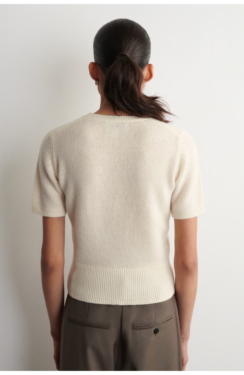 COS Cashmere T-shirt, Alternate, color, Cream