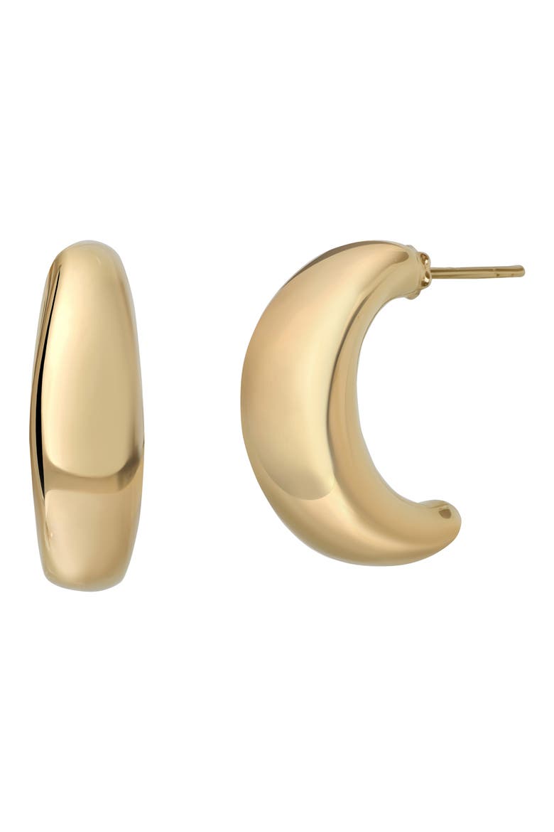 Chunky Half Hoop Earrings, Main, color, 14K YELLOW GOLD