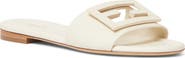 Fendi Baguette Leather Slide Sandal
