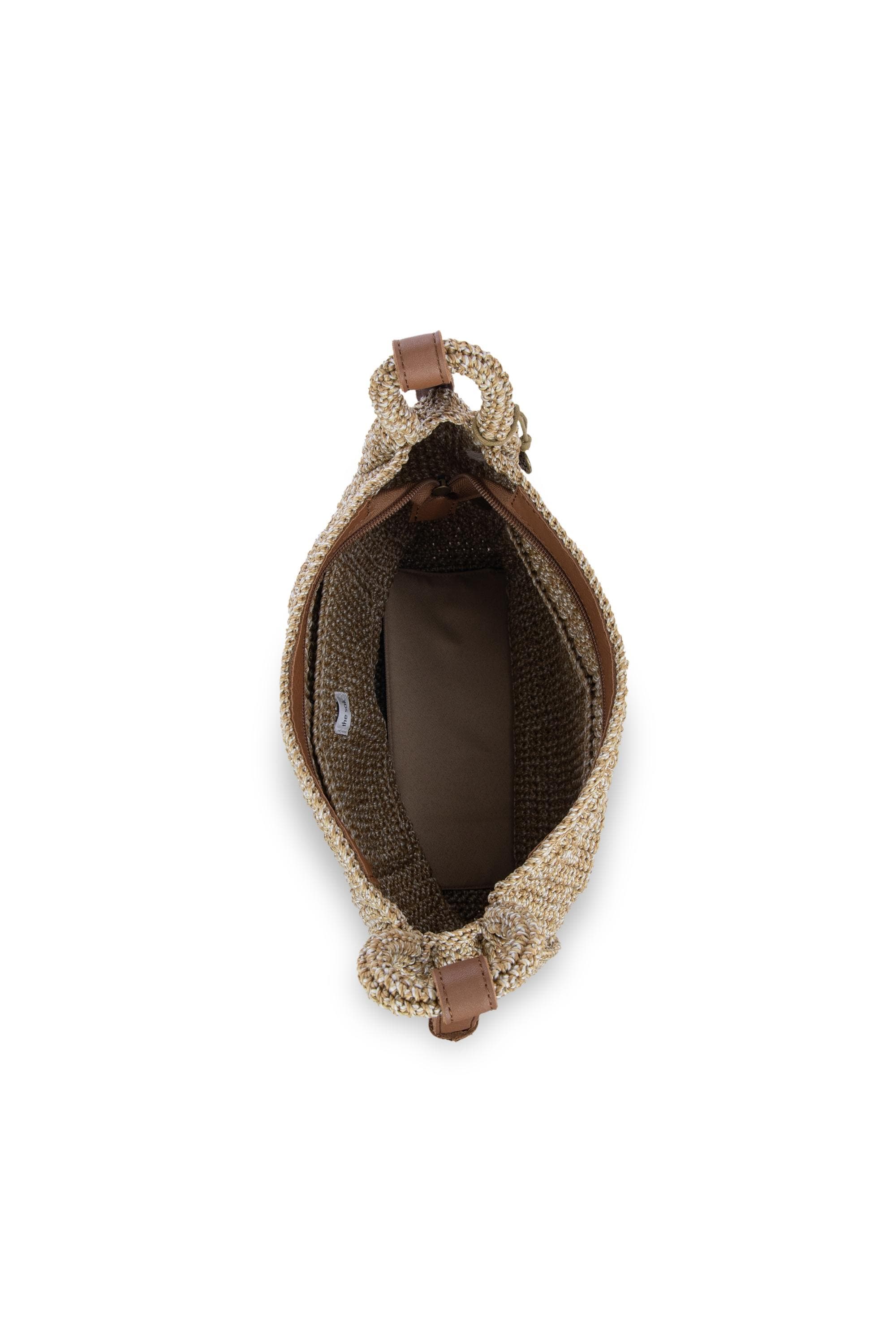 Los Feliz Crossbody Crochet Bag, Alternate, color, Bamboo Static