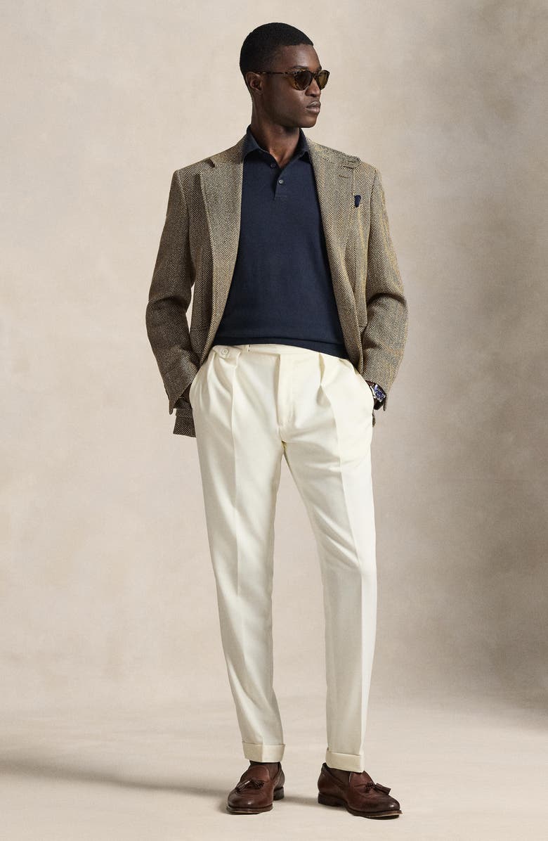 Polo Ralph Lauren Short Sleeve Cotton Polo Sweater, Alternate, color, Hunter Navy