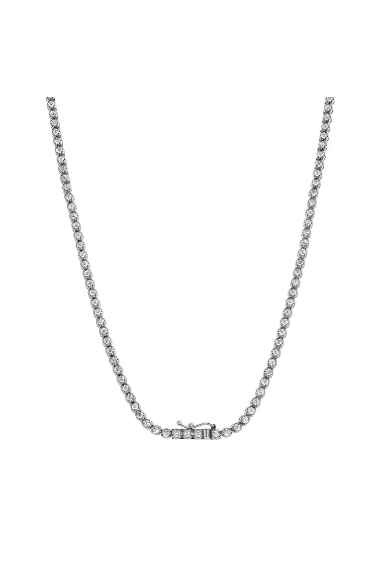 LMJ 14K White Gold Diamond Tennis Chain - 4.8 Carats, Main, color, 14K White Gold