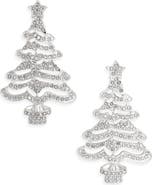 Leith Crystal Pavé Christmas Tree Statement Earrings