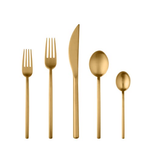 Mepra Due Flatware Set In Gold